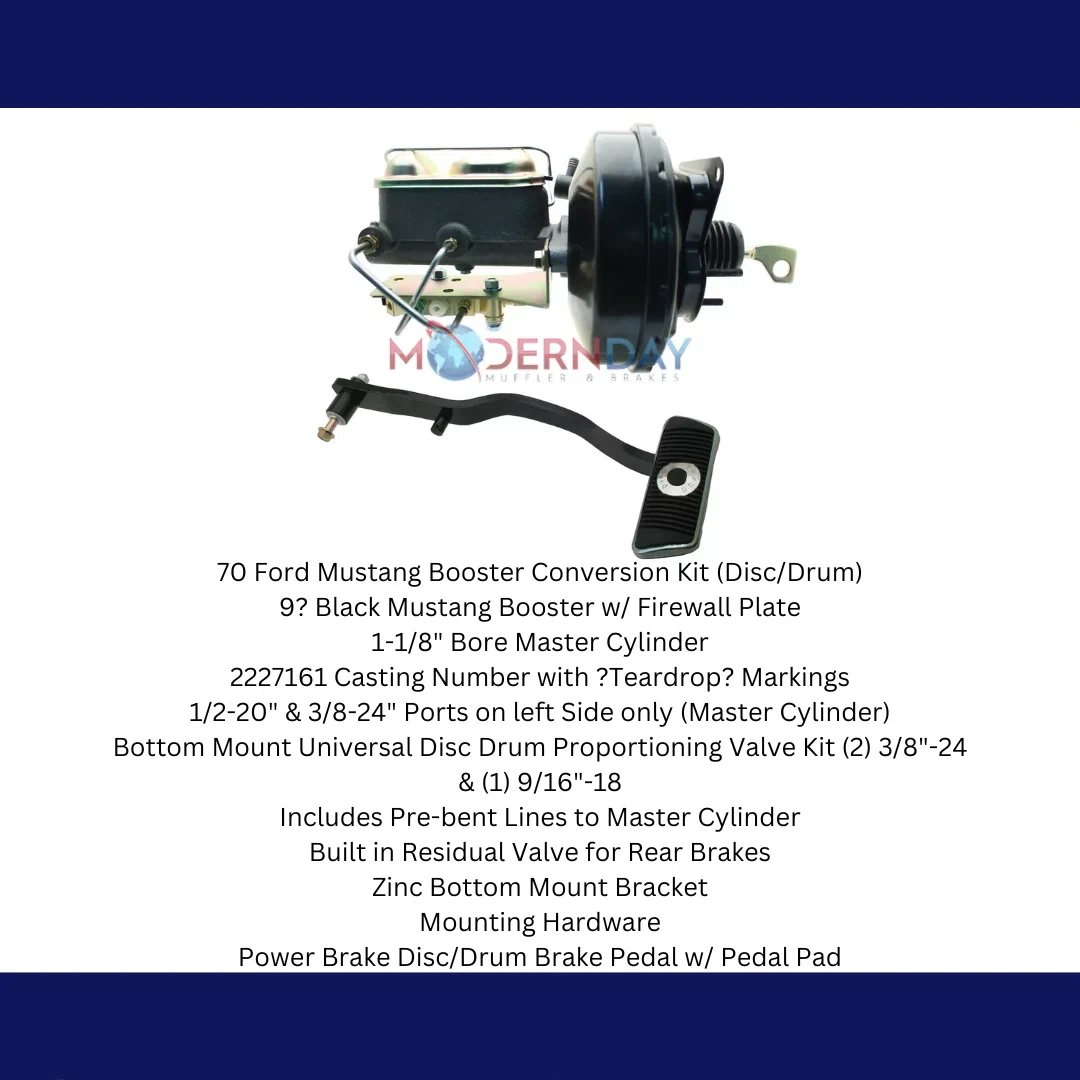 Fits 1967-1970 Ford Mustang Booster Conversion Automatic Only (Disc_Drum) FD-256